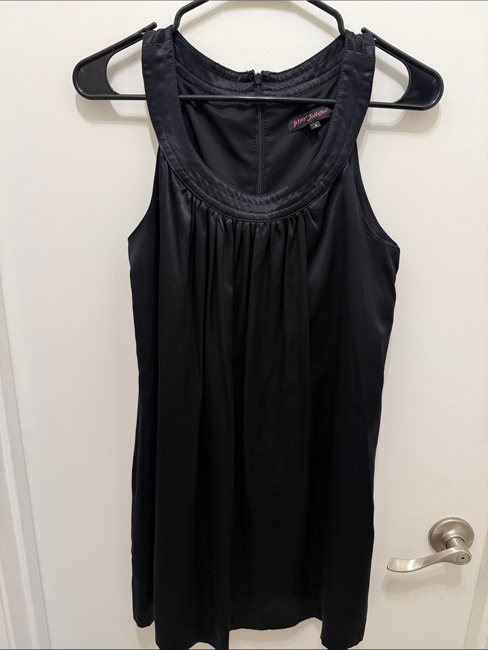 Vintage Betsey Johnson black silk dress